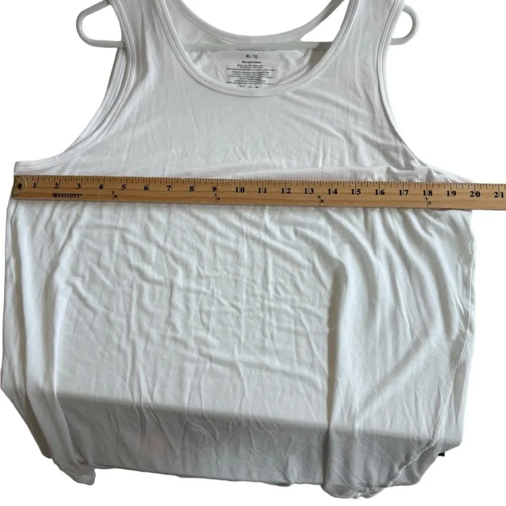 Tommy John Womens Second Skin White Tank Top Loose Fit Sz XL